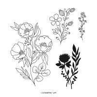 Fresh Cut Flowers Cling Stamp Set