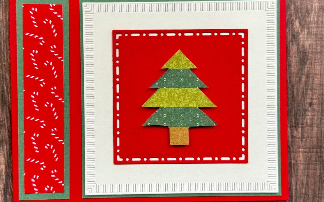 Stitched Stocking Using Tile Garden Dies